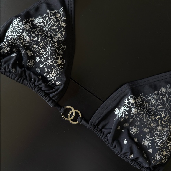 Vintage Y2K Floral Triangle Bikini Top - Picture 3 of 4